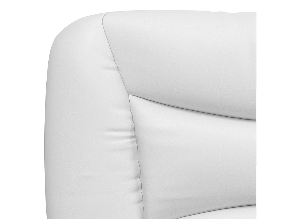 Lit simple | Lit adulte, enfant | Cadre de lit blanc et noir 100x200 cm similicuir