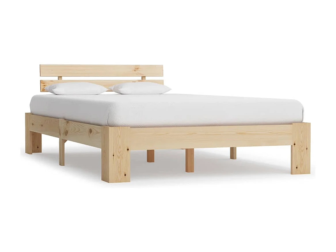 Lit double | Lit adulte | Cadre de lit 140x200 cm bois massif de pin