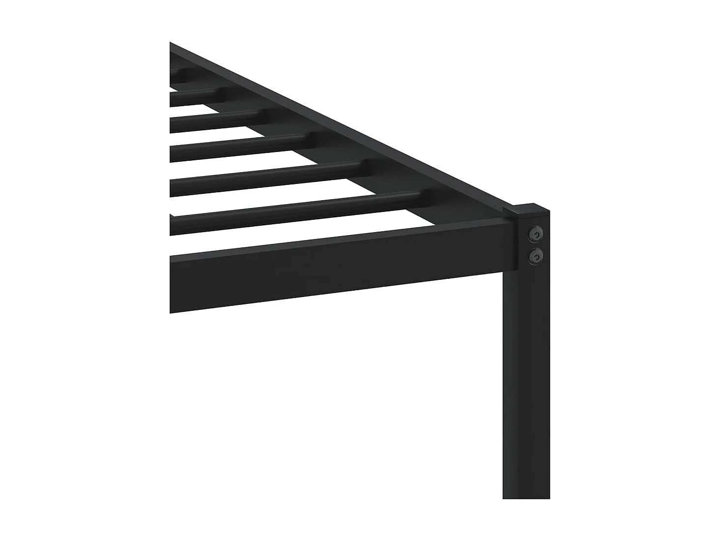 Bedframe | Eenpersoonsbed zonder matras metaal bruin eikenkleurig 75x190 cm