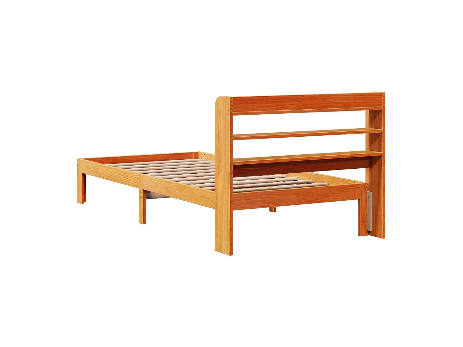 Lit simple | Lit adulte, enfant | Cadre de lit cire marron 75x190 cm bois pin massif