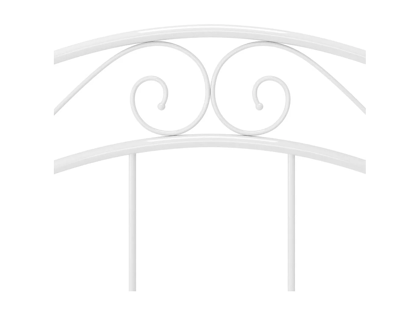 Lit simple | Lit adulte, enfant | Cadre de lit blanc métal 90x200 cm