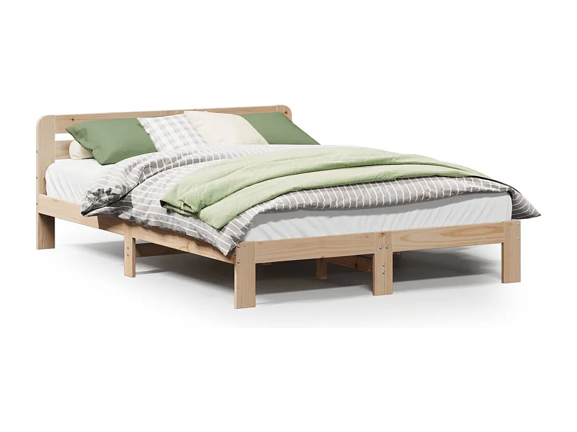 Lit double | Lit adulte | Cadre de lit 140x200 cm bois massif de pin