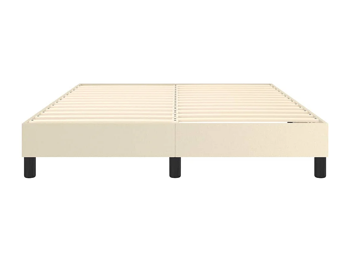 Lit double | Lit adulte | Cadre de lit crème 140x200 cm similicuir