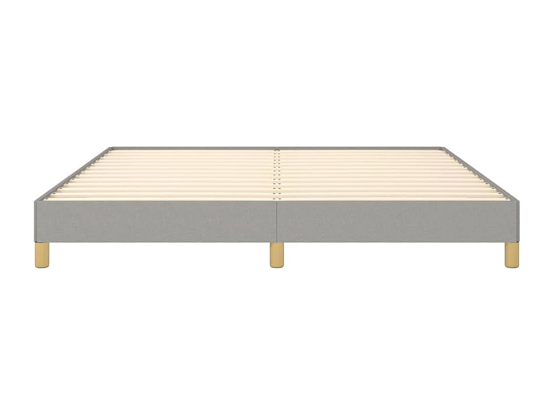 Lit double | Lit adulte | Cadre de lit gris clair 180x200 cm tissu