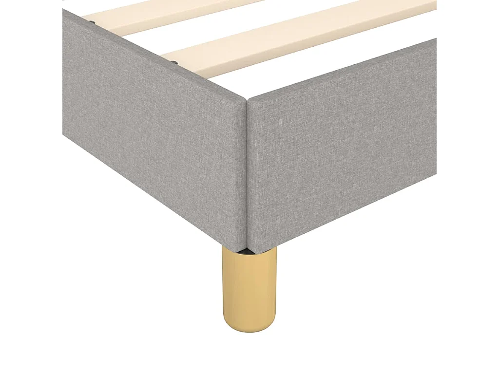 Lit double | Lit adulte | Cadre de lit gris clair 180x200 cm tissu