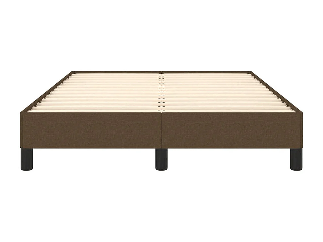 Lit simple | Lit adulte, enfant | Cadre de lit marron foncé 120x190 cm tissu