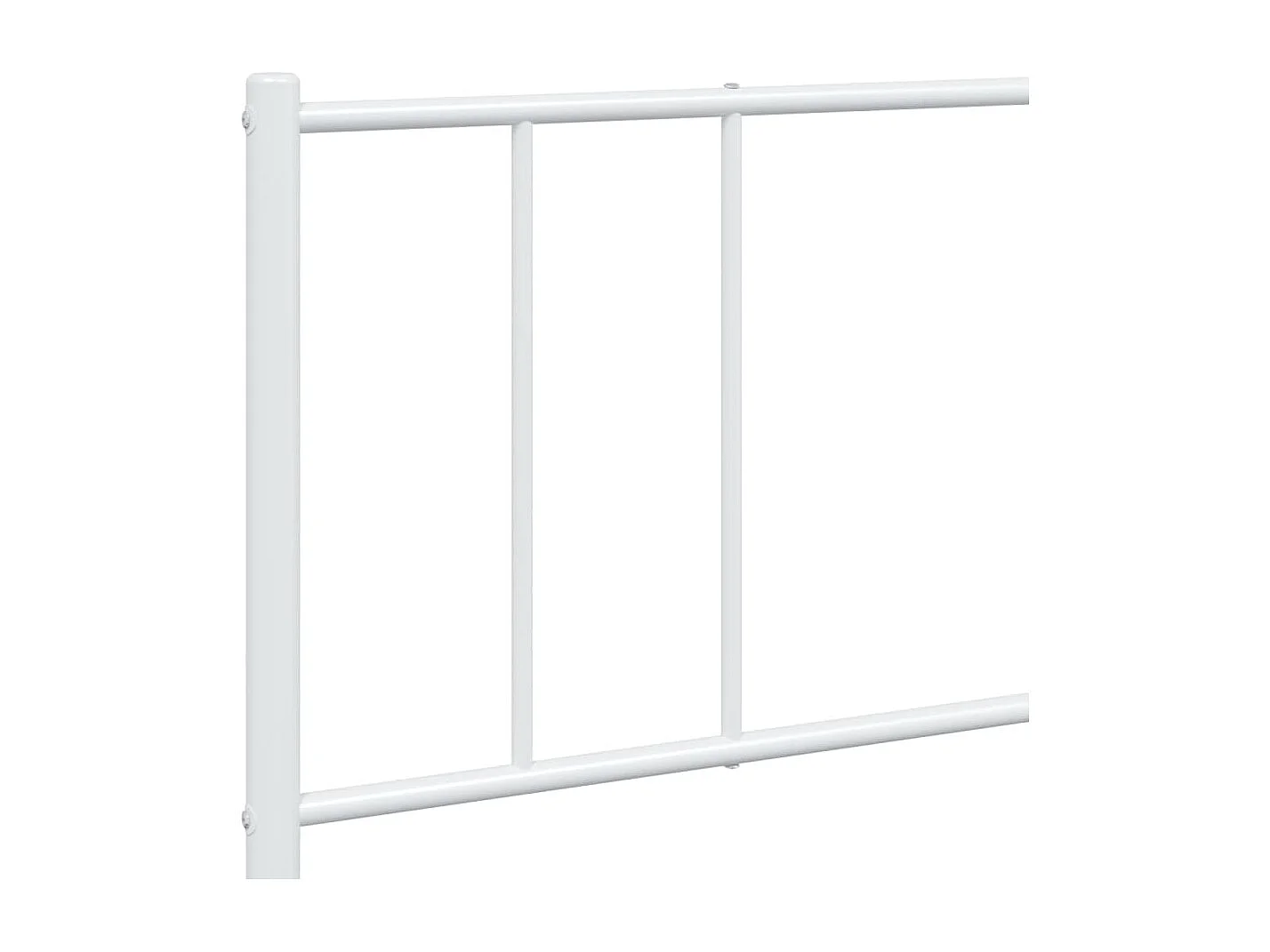 Lit double | Lit adulte | Cadre de lit métal et pied de lit blanc 200x200 cm