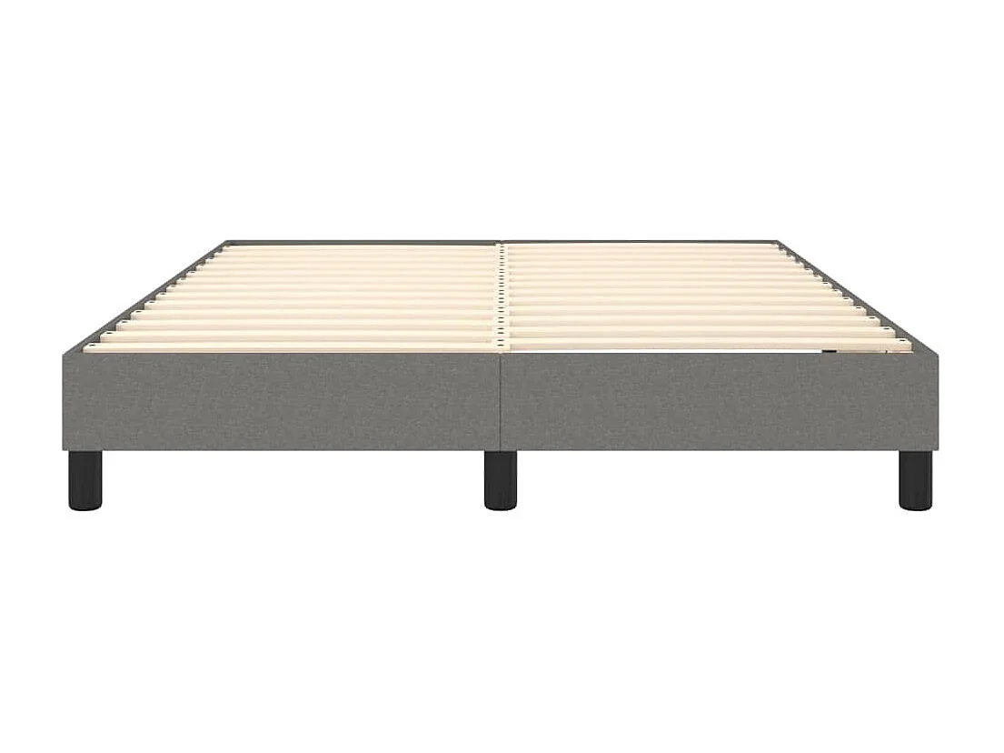 Lit double | Lit adulte | Cadre de lit gris foncé 140x200 cm tissu