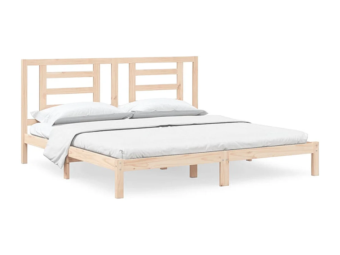 Lit double | Lit adulte | Cadre de lit 200x200 cm bois massif de pin