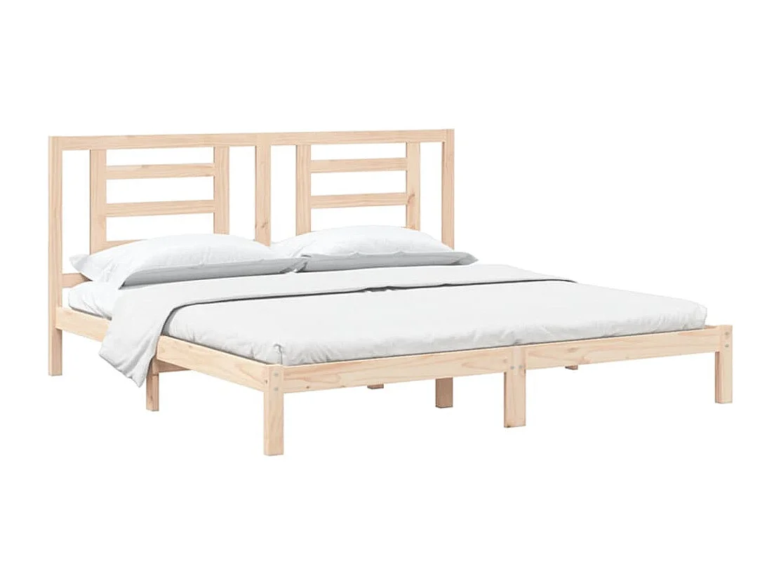 Lit double | Lit adulte | Cadre de lit 200x200 cm bois massif de pin