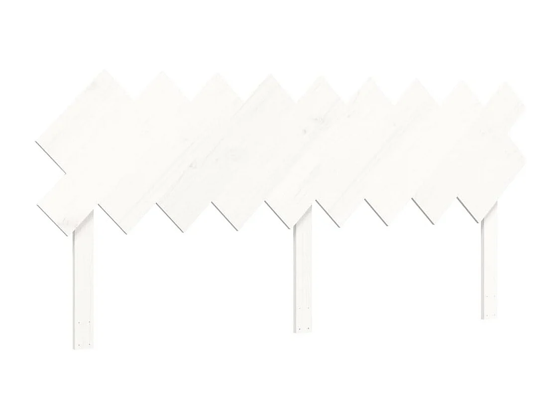 Lit double | Lit adulte | Cadre de lit blanc bois massif de pin 180x200 cm