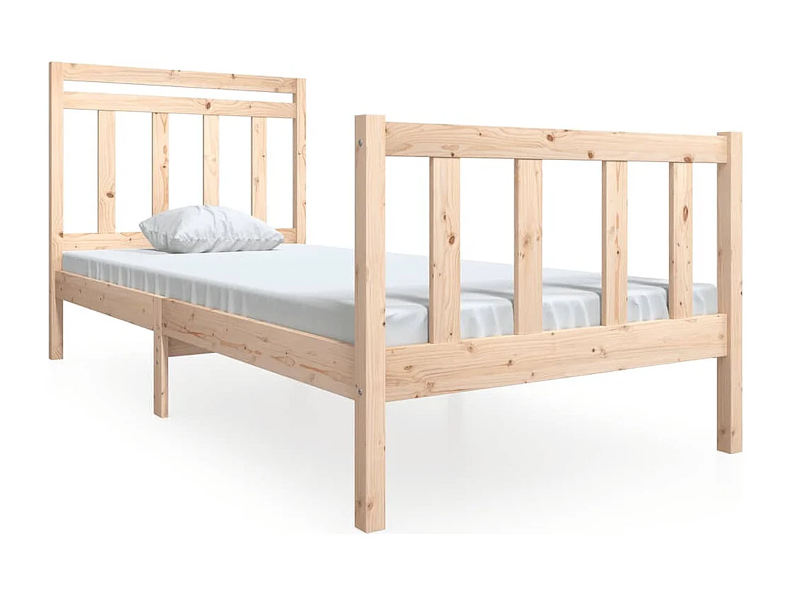 Lit simple | Lit adulte, enfant | Cadre de lit bois massif 100x200 cm