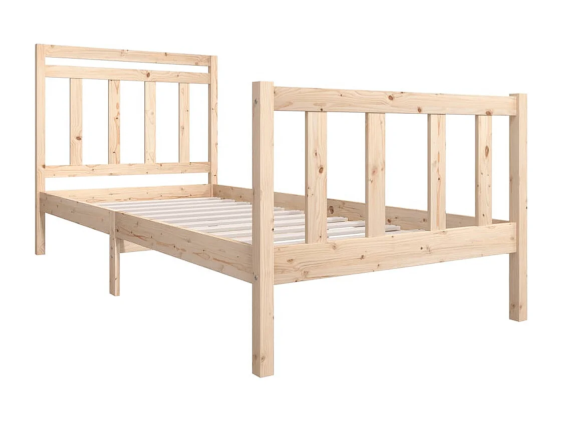 Lit simple | Lit adulte, enfant | Cadre de lit bois massif 100x200 cm