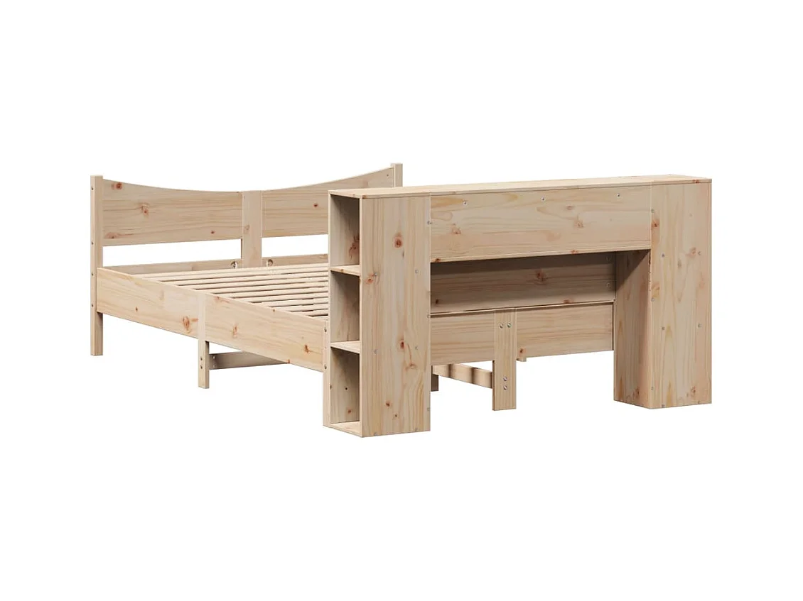 Letto per adulti | Letto matrimoniale | Giroletto senza Materasso 140x200 cm in Legno Massello di Pino