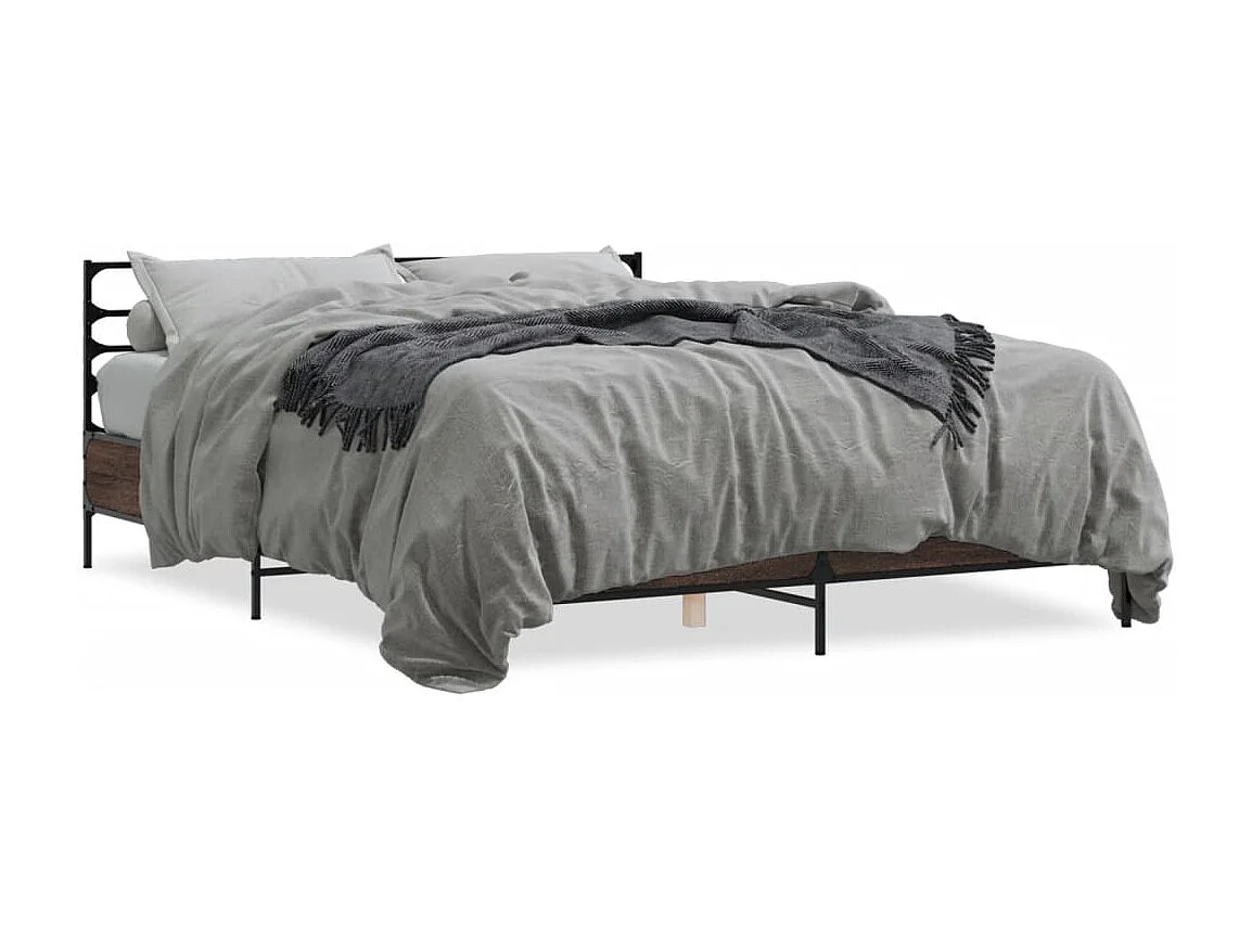 Lit double | Lit adulte | Cadre de lit chêne marron 150x200 cm