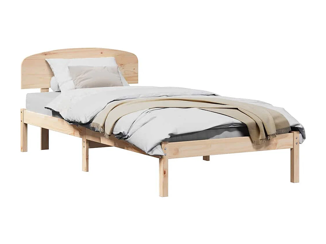 Lit simple | Lit adulte, enfant | Cadre de lit Marron 80x200 cm Bois de pin massif
