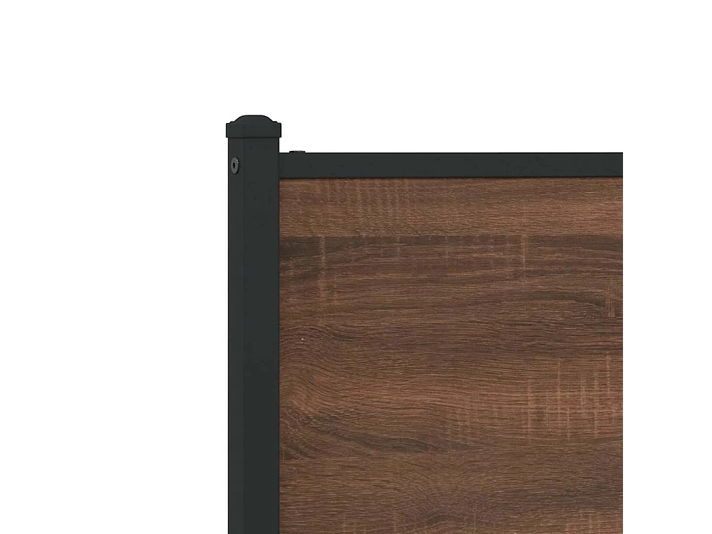 Lit double | Lit adulte | Cadre de lit en métal chêne marron 140x200 cm