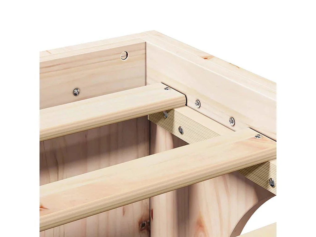 Bedframe | Tweepersoonsbed Naturel 160x200 cm Massief grenenhout