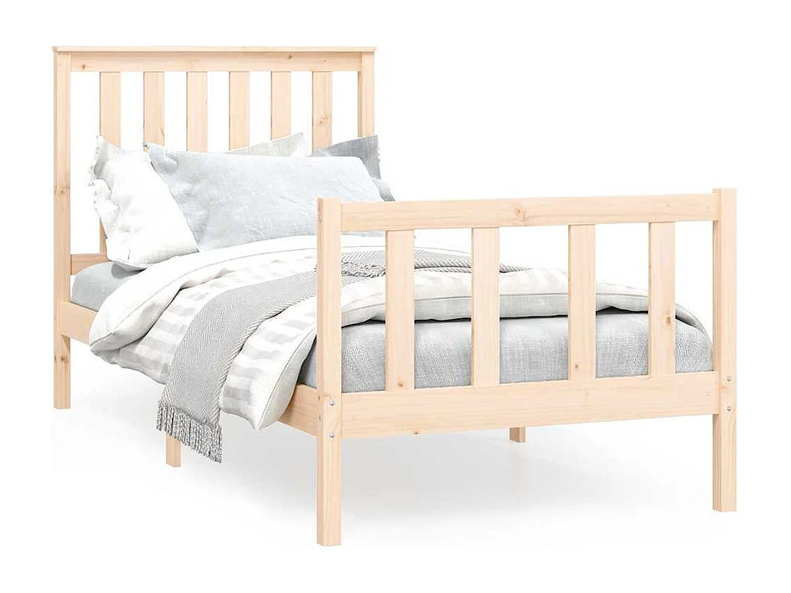 Lit simple | Lit adulte, enfant | Cadre de lit 100x200 cm bois massif de pin