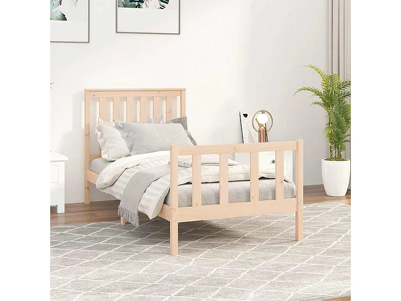 Lit simple | Lit adulte, enfant | Cadre de lit 100x200 cm bois massif de pin