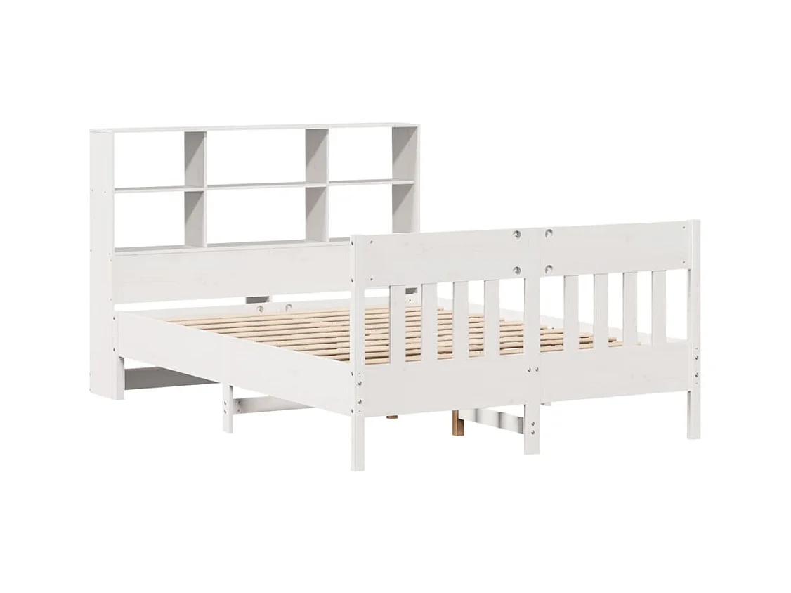 Letto per adulti | Letto matrimoniale | Giroletto senza Materasso Bianco 140x200 cm Legno Massello Pino