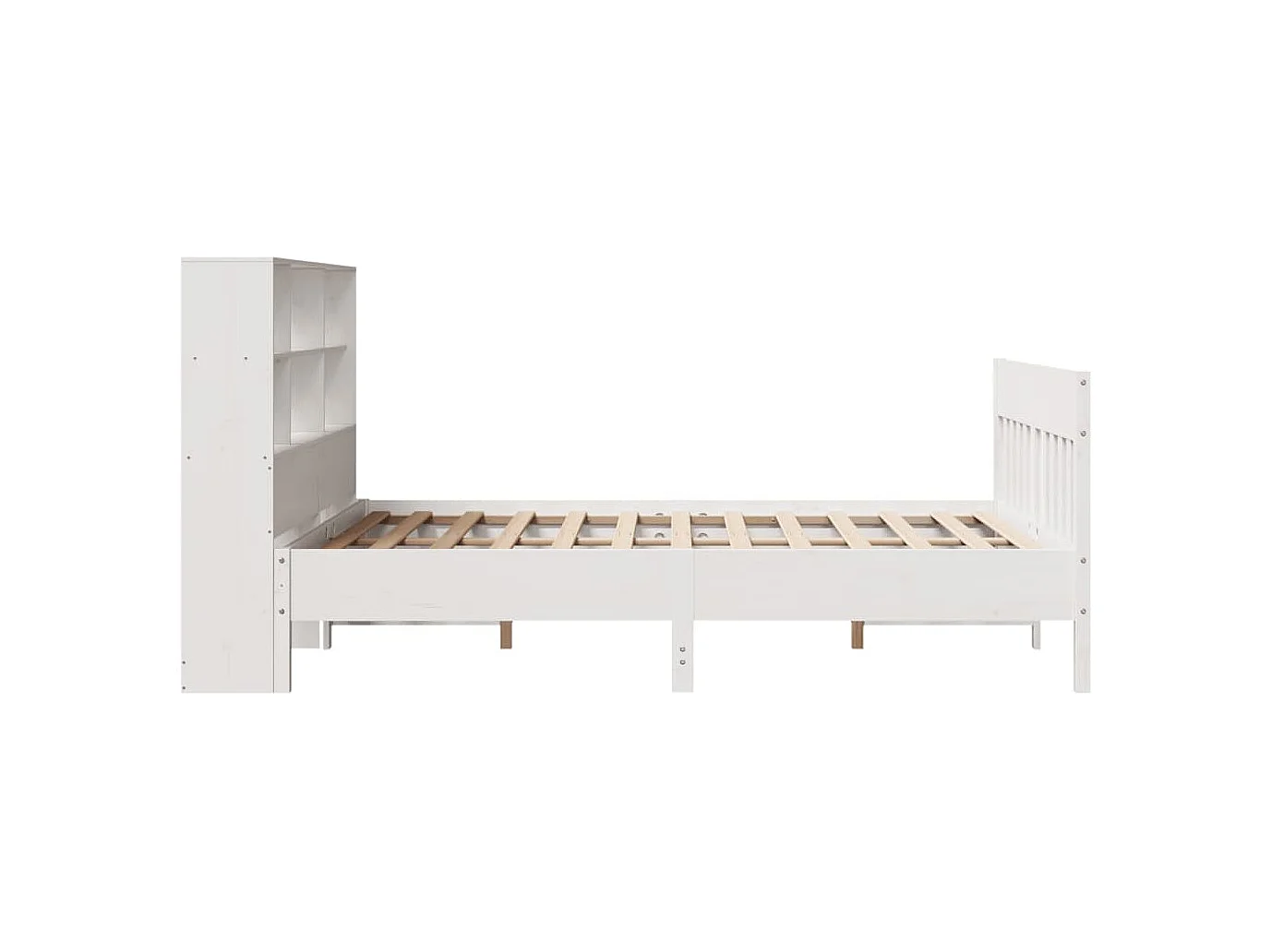 Letto per adulti | Letto matrimoniale | Giroletto senza Materasso Bianco 140x200 cm Legno Massello Pino