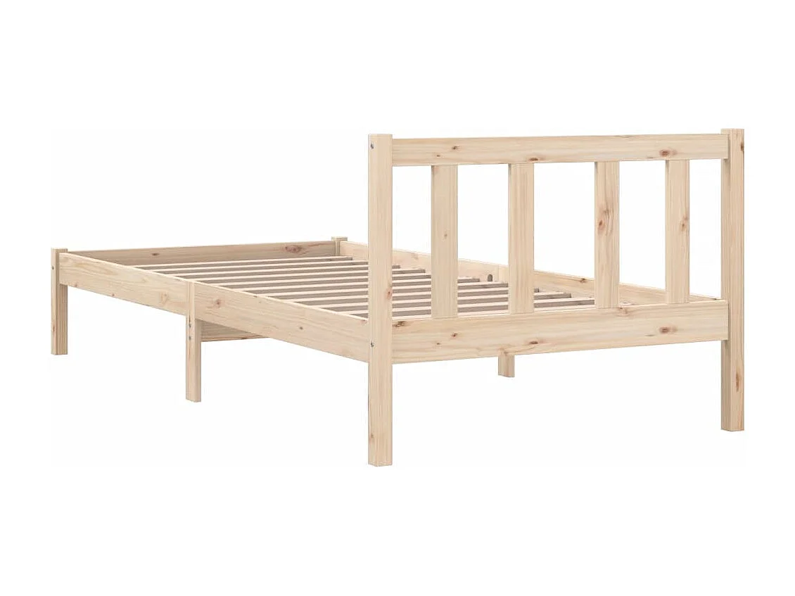 Lit simple | Lit adulte, enfant | Cadre de lit bois massif 100x200 cm