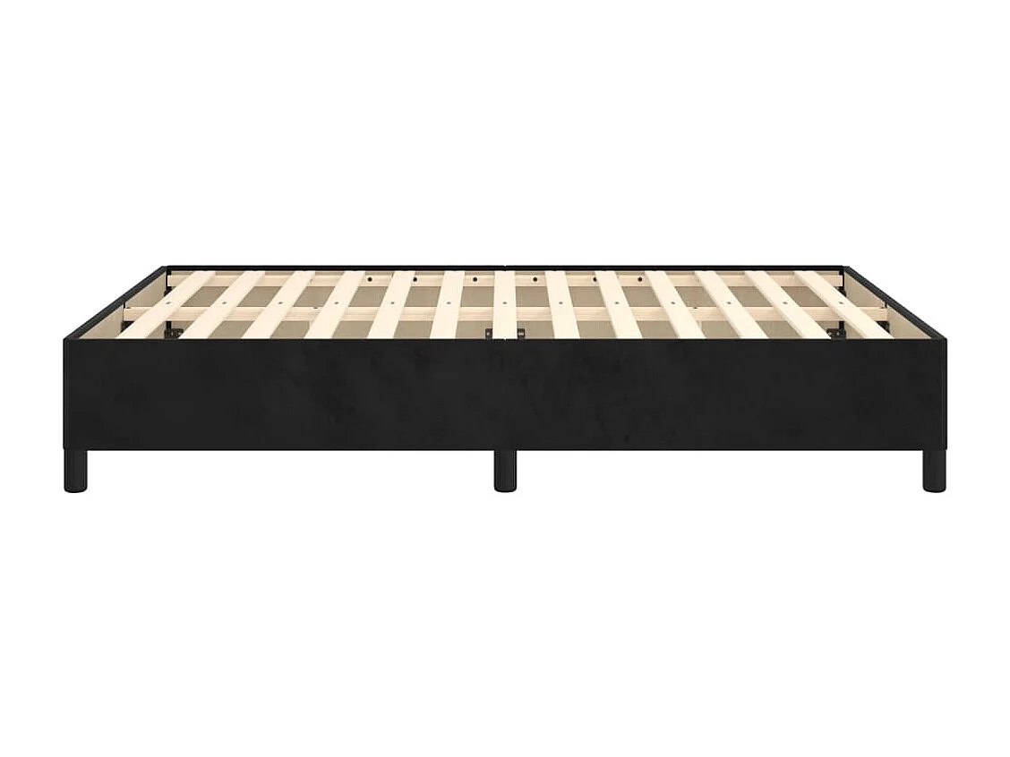 Lit double | Lit adulte | Cadre de lit noir 140x190 cm velours