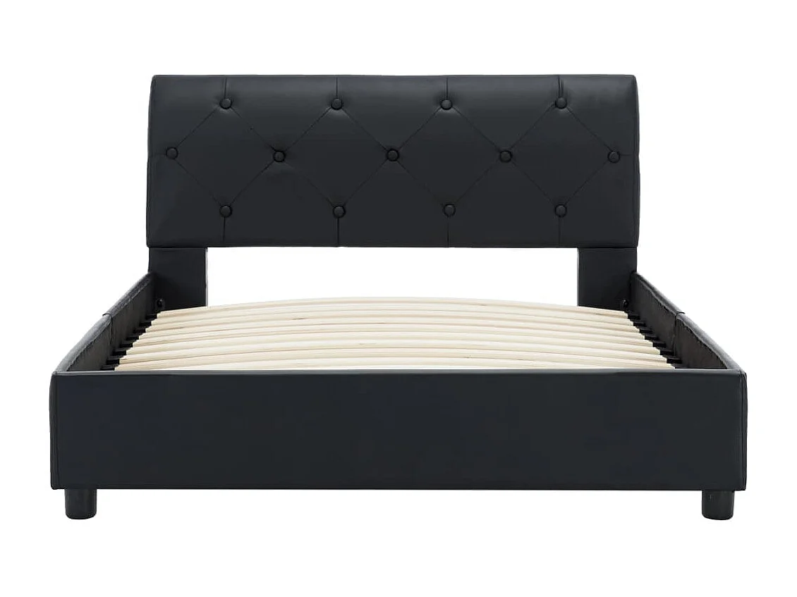 Lit simple | Lit adulte, enfant | Cadre de lit Noir Similicuir 100x200 cm