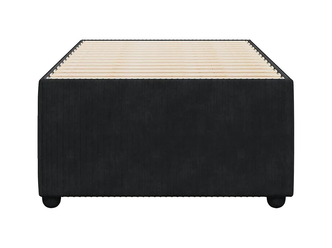 Letto per adulti | Letto singolo | Giroletto senza Materasso Nero 100x200 cm in Velluto