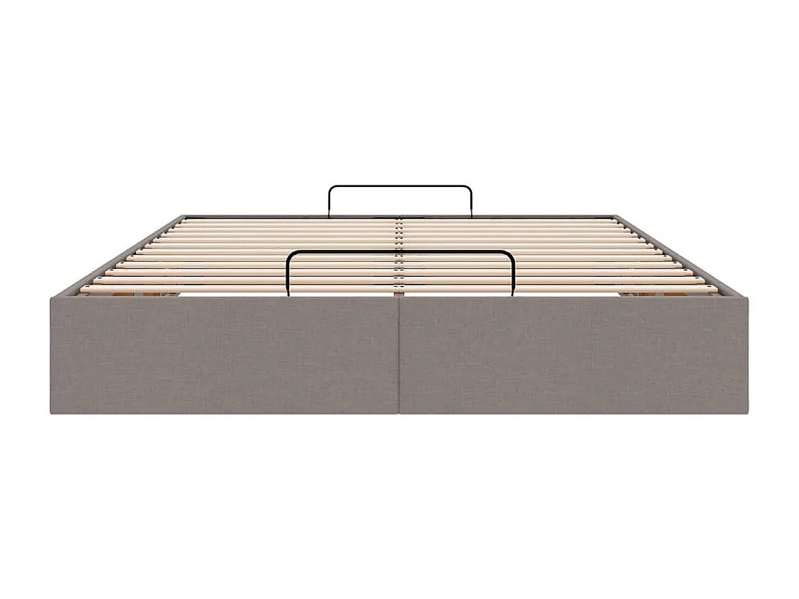Lit double | Lit adulte | Cadre de lit ottoman taupe 140x200 cm tissu