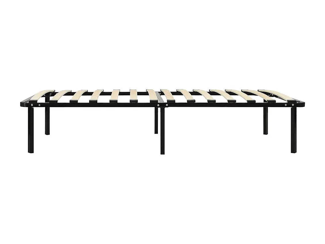 Lit simple | Lit adulte, enfant | Cadre de lit noir métal 90x200 cm