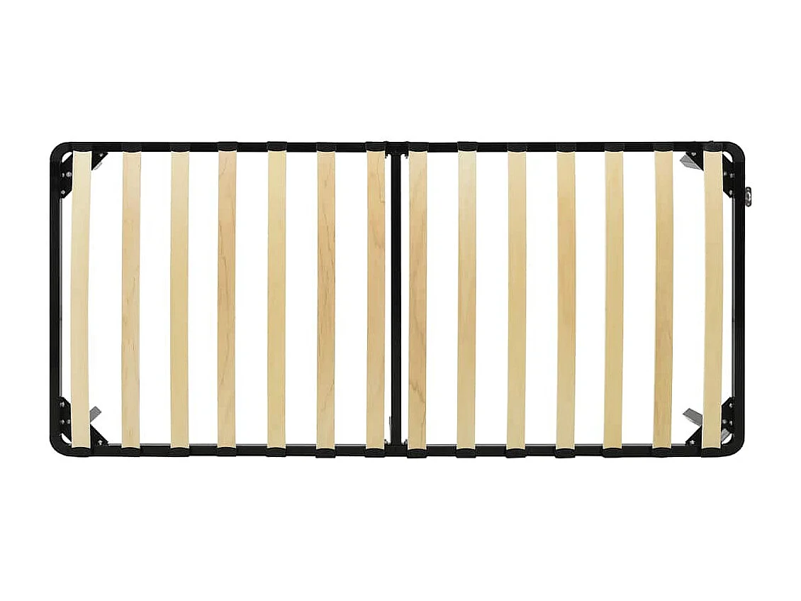 Lit simple | Lit adulte, enfant | Cadre de lit noir métal 90x200 cm