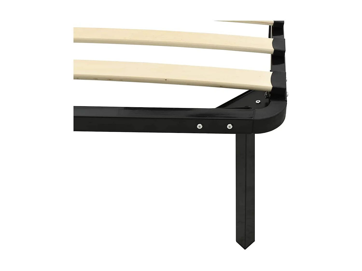 Lit simple | Lit adulte, enfant | Cadre de lit noir métal 90x200 cm