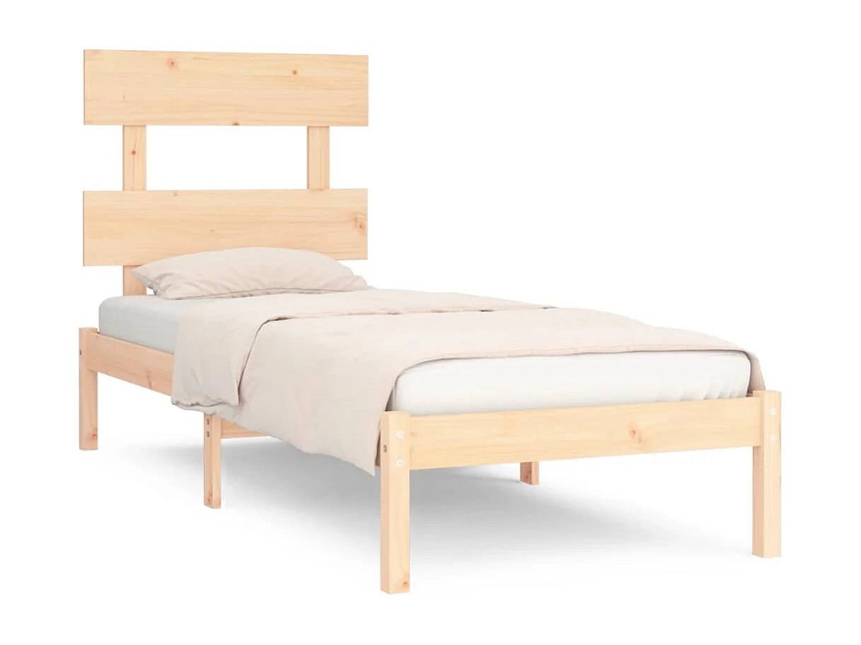 Bedframe | Eenpersoonsbed massief hout 90x200 cm
