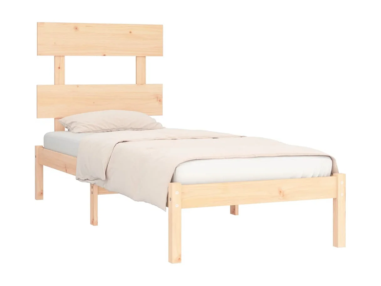 Bedframe | Eenpersoonsbed massief hout 90x200 cm