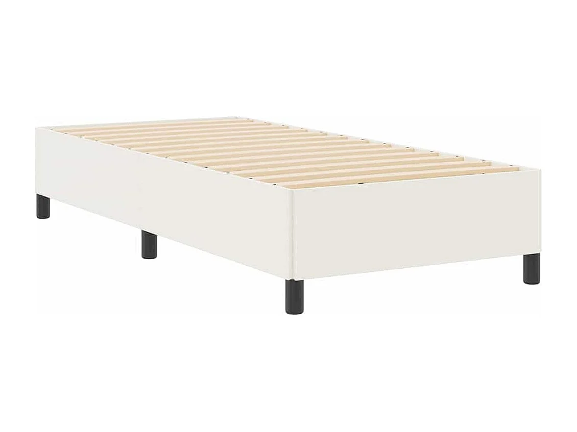Lit simple | Lit adulte, enfant | Cadre de lit Crème 90x190 cm Tissu en velours côtelé