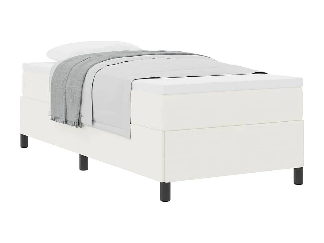 Lit simple | Lit adulte, enfant | Cadre de lit Crème 90x190 cm Tissu en velours côtelé