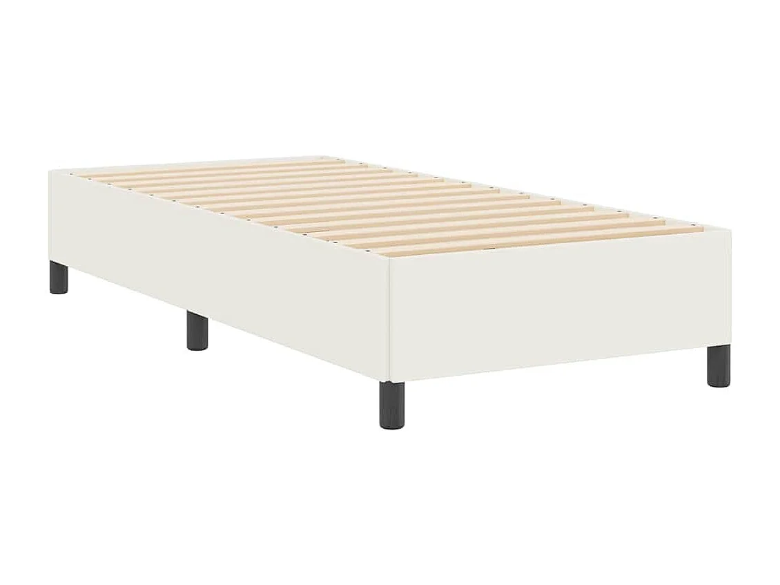 Lit simple | Lit adulte, enfant | Cadre de lit Crème 90x190 cm Tissu en velours côtelé