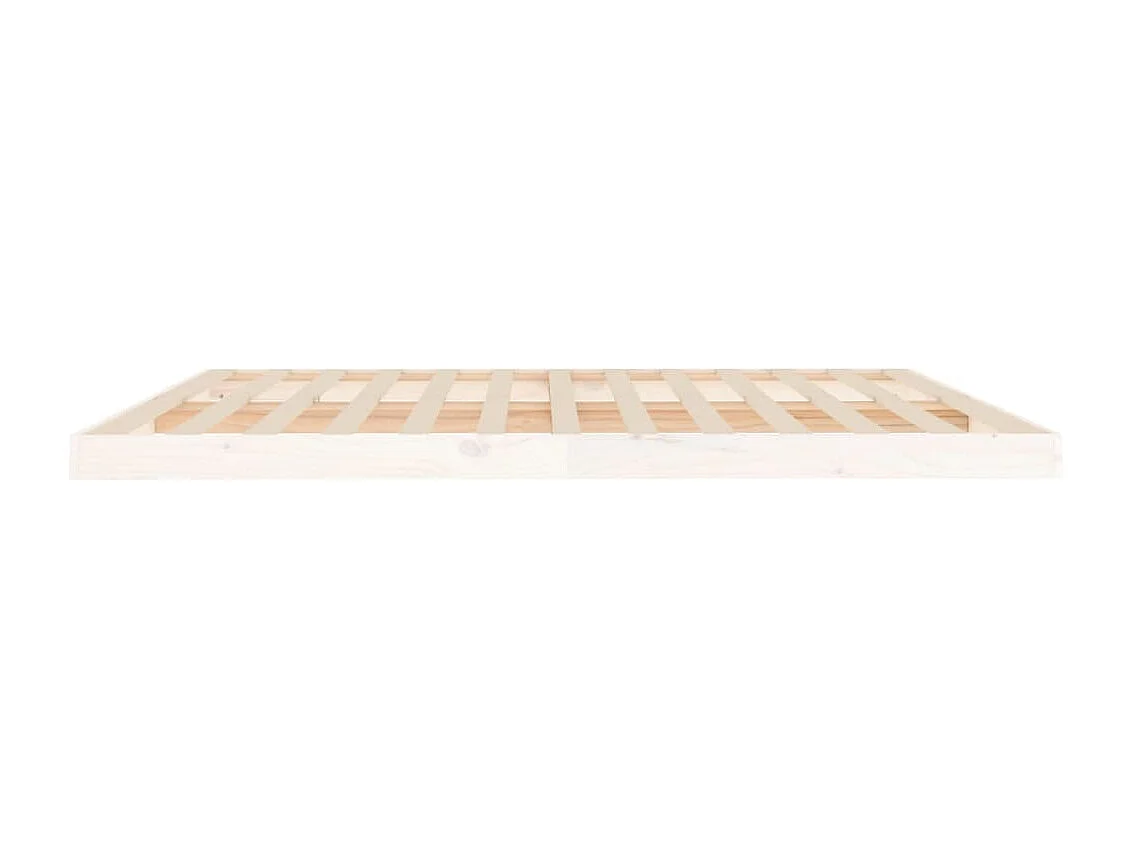 Lit double | Lit adulte | Cadre de lit blanc 200x200 cm bois massif de pin