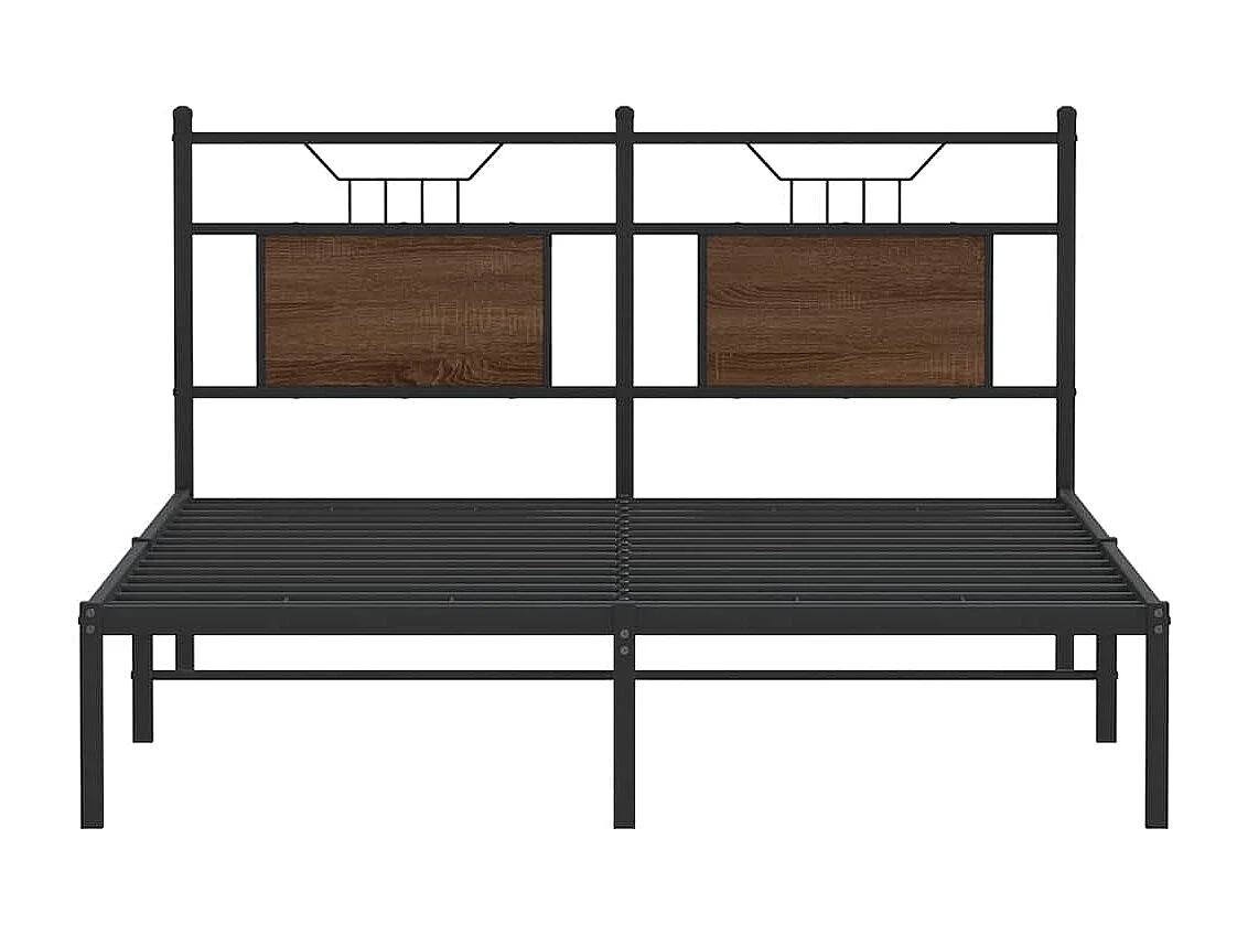 Letto per adulti | Letto matrimoniale | Giroletto senza Materasso Rovere Marrone 140x200 cm Truciolato