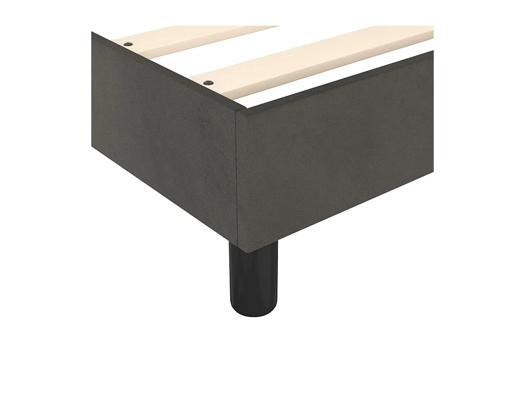 Lit double | Lit adulte | Cadre de lit gris foncé 180x200 cm velours
