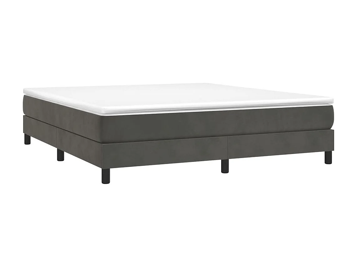 Lit double | Lit adulte | Cadre de lit gris foncé 180x200 cm velours