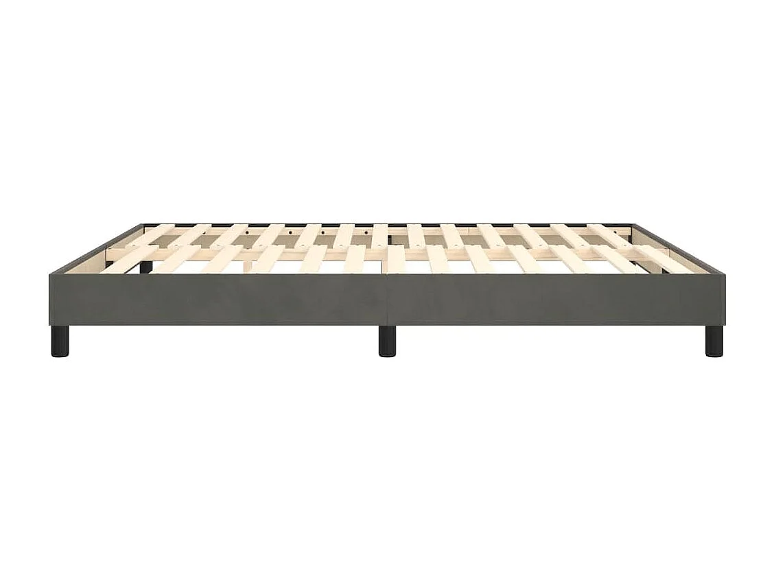 Lit double | Lit adulte | Cadre de lit gris foncé 180x200 cm velours