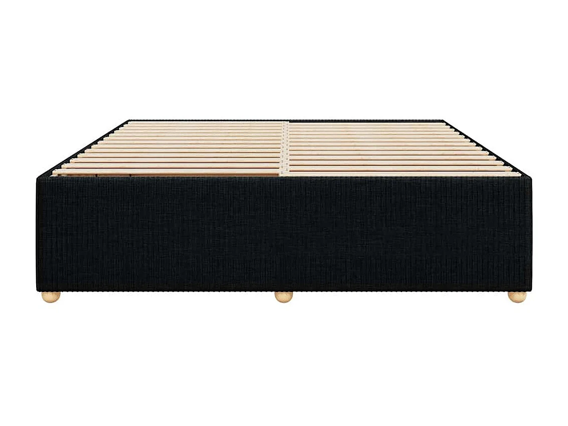 Lit double | Lit adulte | Cadre de lit noir 180x200 cm tissu