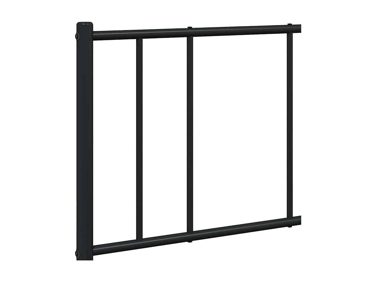 Lit double | Lit adulte | Cadre de lit métal avec tête de lit noir 135x190cm