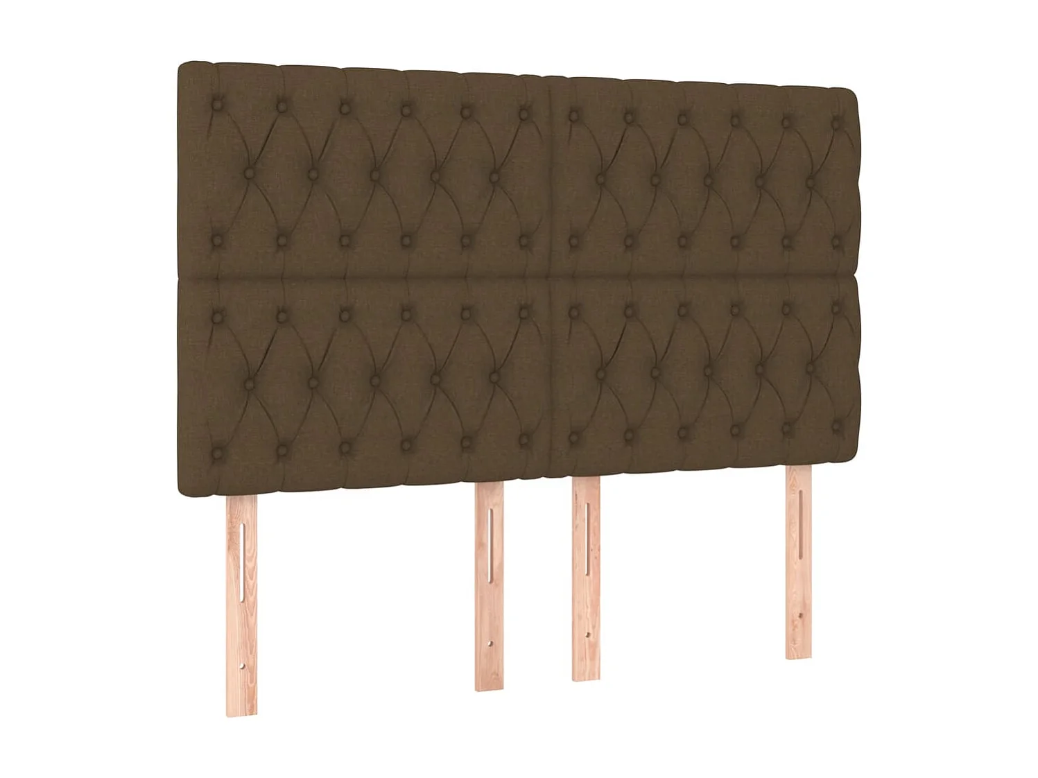 Lit double | Lit adulte | Cadre de lit marron foncé 160x200 cm tissu