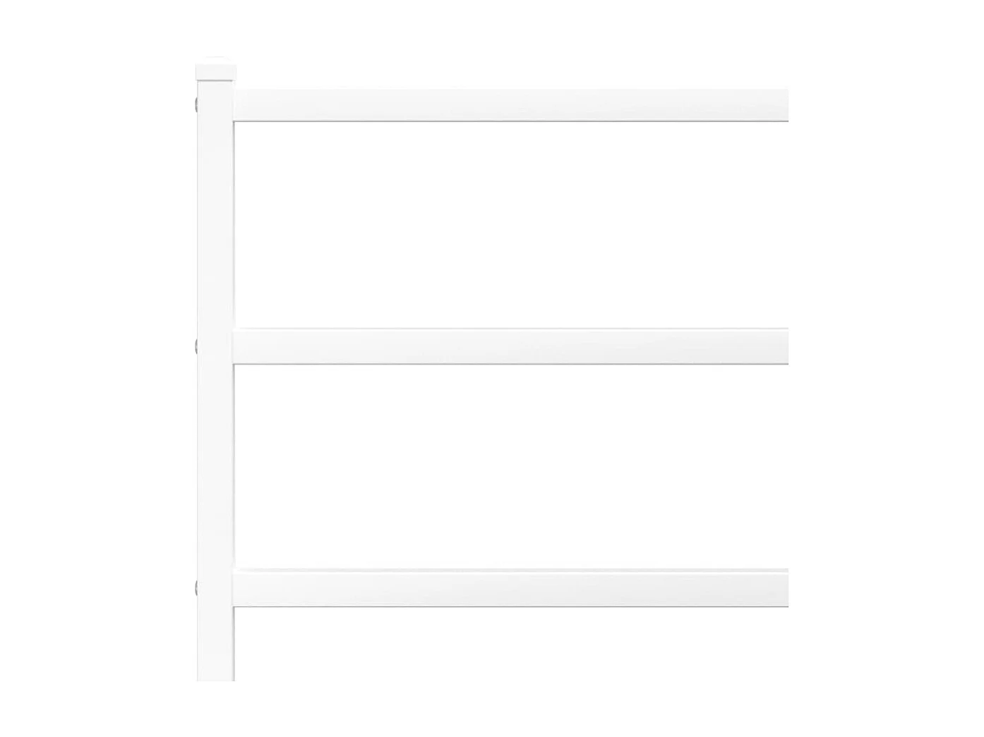 Lit double | Lit adulte | Cadre de lit métal et tête de lit blanc 140x200 cm