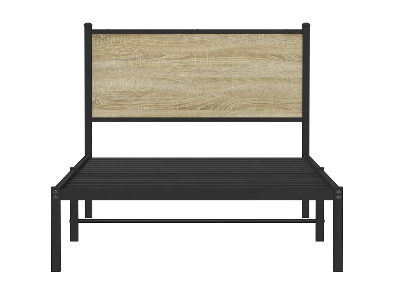 Lit simple | Lit adulte, enfant | Cadre de lit en métal chêne sonoma 100x190 cm