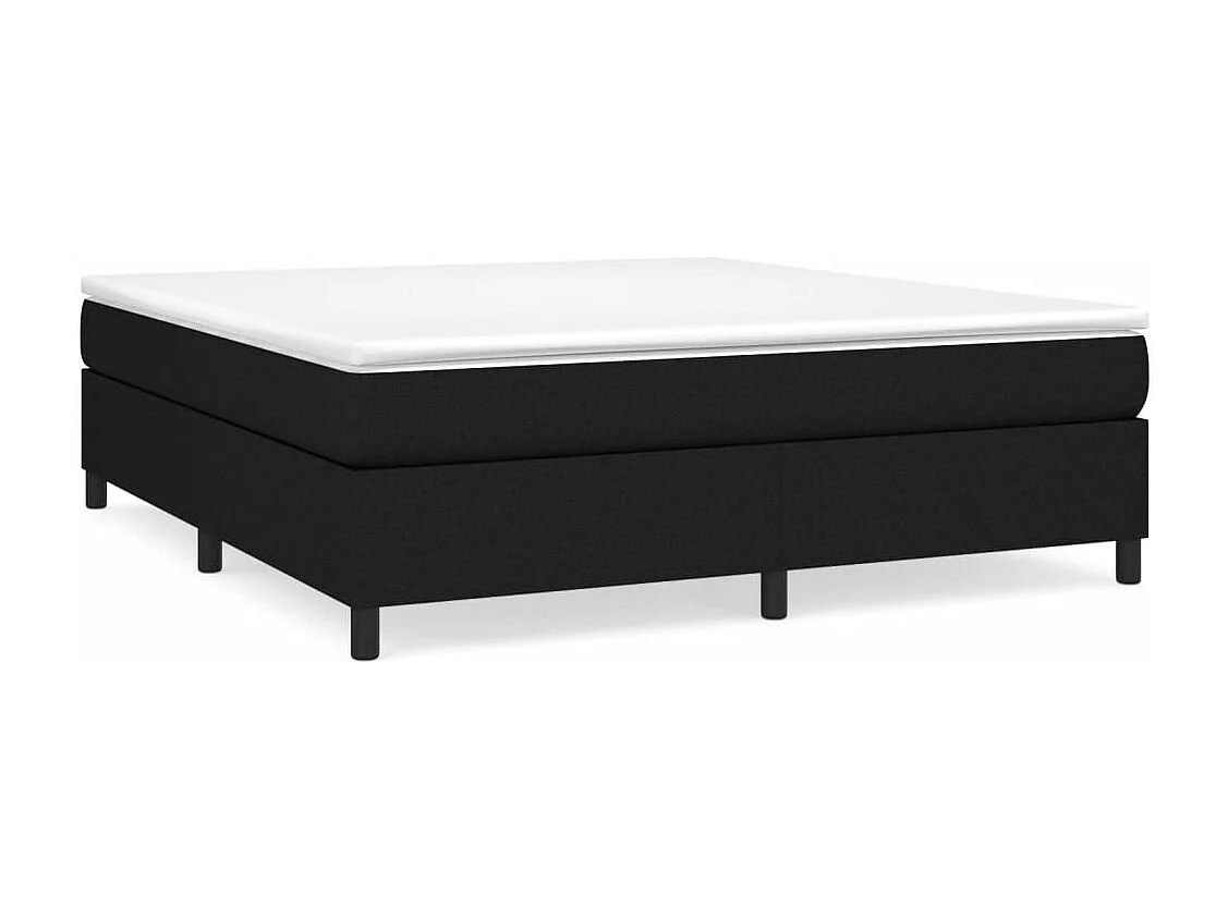 Lit double | Lit adulte | Cadre de lit noir 160x200 cm tissu